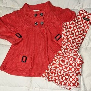 Matilda Jane Secret Fields Flutterby sweater and leggings sz 4 smoke free home